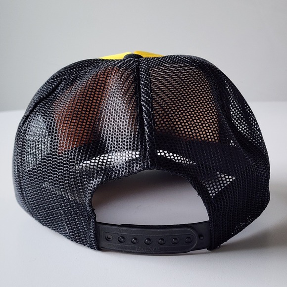 Vintage Millar Western Trucker Hat Snap Back Cap Patch Forest Products Yellow - Picture 4 of 10